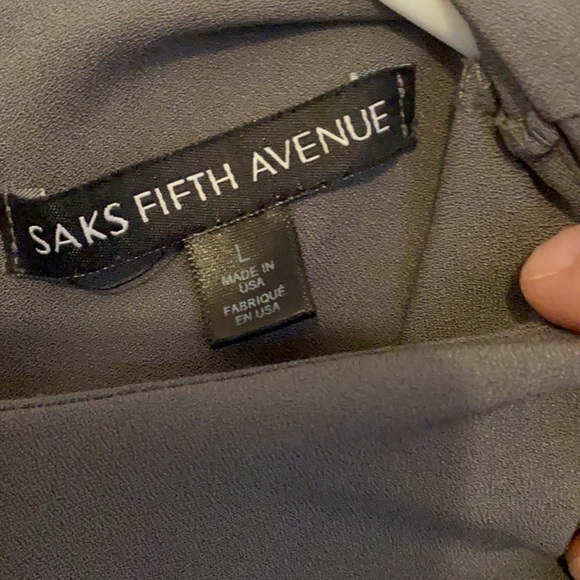 Saks Fifth Avenue gray blouse - Picture 3 of 4